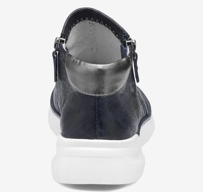 JohnstonandMurphy Boots and Booties Emery Zip Bootie Navy Washed Italian Sheepskin 8211 Women JohnstonandMurphy Boots and Booties Emery Zip Bootie Navy Washed Italian Sheepskin 8211 Women