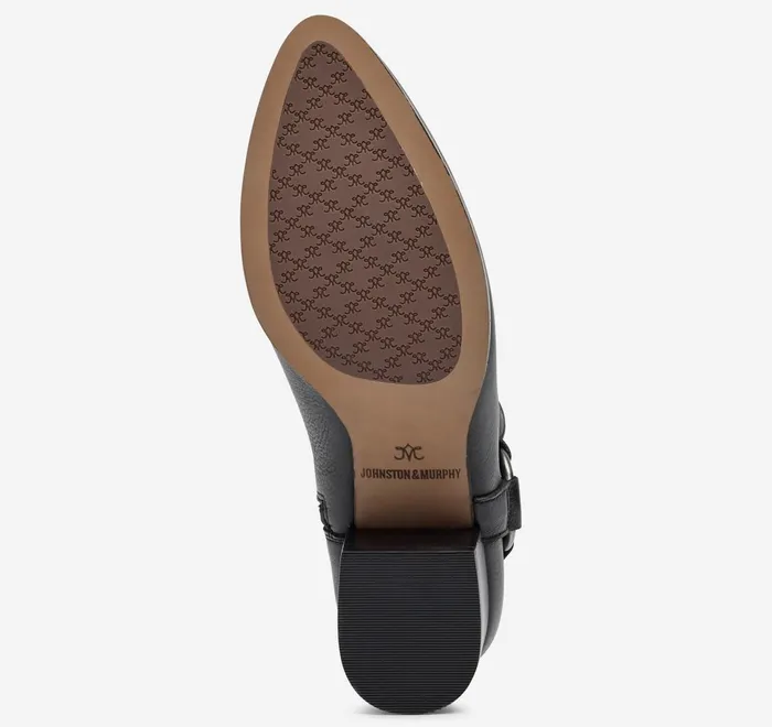JohnstonandMurphy Boots and Booties Trista Harness Bootie Black Calfskin 8211 Women JohnstonandMurphy Boots and Booties Trista Harness Bootie Black Calfskin 8211 Women