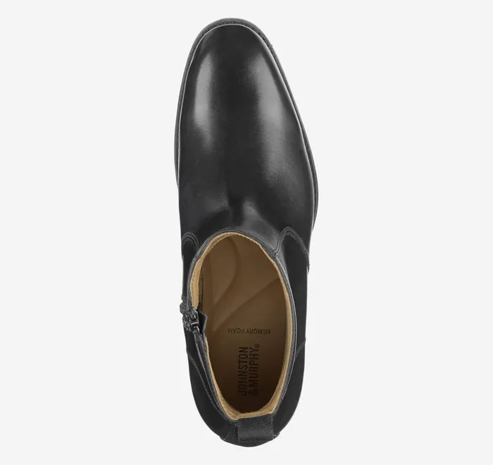 JohnstonandMurphy Boots Lewis Zip Boot Black Full Grain 8211 Men JohnstonandMurphy Boots Lewis Zip Boot Black Full Grain 8211 Men