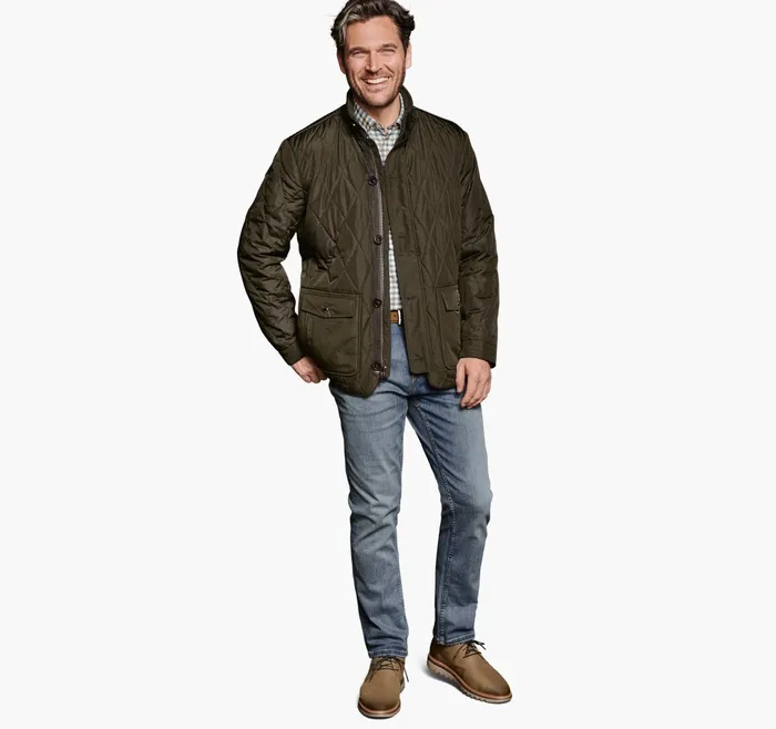 JohnstonandMurphy Coats Jackets and Vests Diamond Quilt Jacket Olive 8211 Men JohnstonandMurphy Coats Jackets and Vests Diamond Quilt Jacket Olive 8211 Men