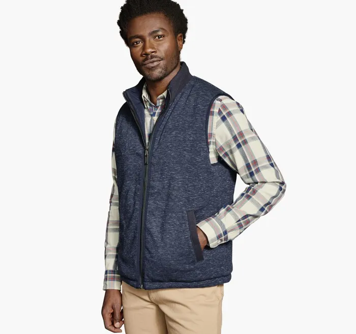 JohnstonandMurphy Coats Jackets and Vests Reversible Quilt Vest Navy 8211 Men JohnstonandMurphy Coats Jackets and Vests Reversible Quilt Vest Navy 8211 Men