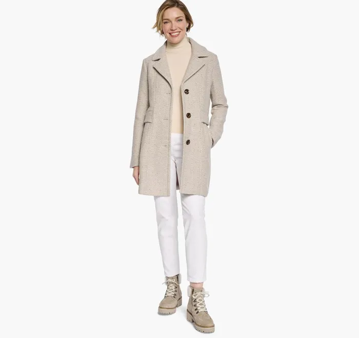 JohnstonandMurphy Coats Jackets and Vests Tweed Coat Oatmeal 8211 Women JohnstonandMurphy Coats Jackets and Vests Tweed Coat Oatmeal 8211 Women