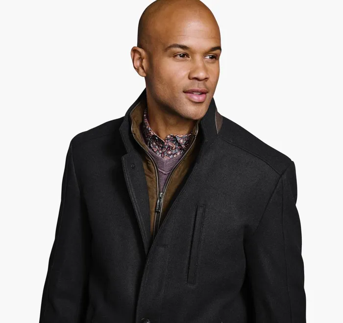 JohnstonandMurphy Coats Jackets and Vests Upton Car Coat Black 8211 Men JohnstonandMurphy Coats Jackets and Vests Upton Car Coat Black 8211 Men
