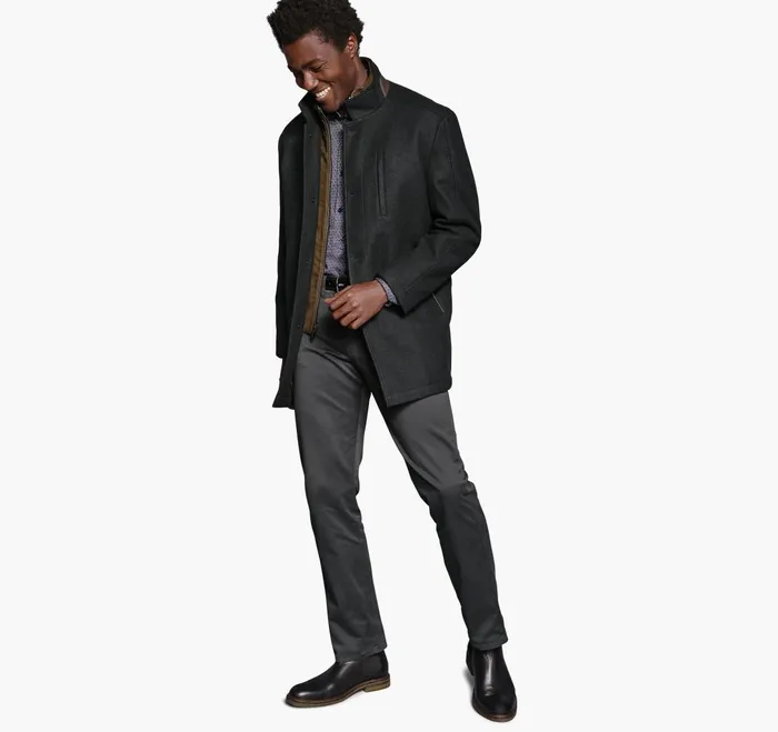 JohnstonandMurphy Coats Jackets and Vests Upton Car Coat Black 8211 Men JohnstonandMurphy Coats Jackets and Vests Upton Car Coat Black 8211 Men