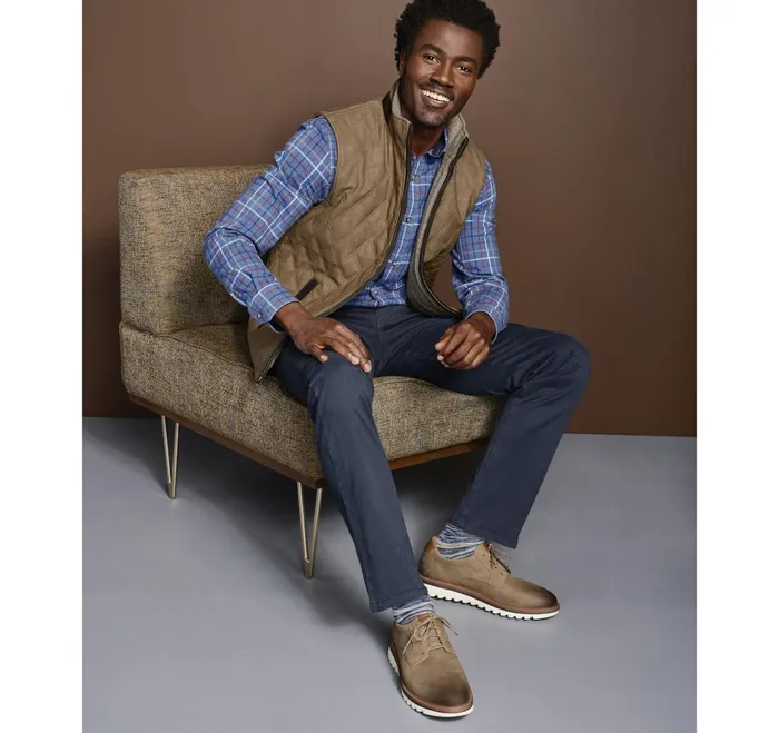 JohnstonandMurphy Coats Jackets and Vests Upton Reversible Vest Camellight Brown 8211 Men JohnstonandMurphy Coats Jackets and Vests Upton Reversible Vest Camellight Brown 8211 Men