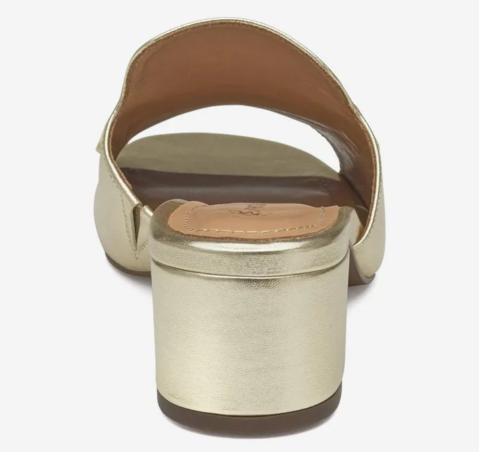 JohnstonandMurphy Heels and Platform Wedges Edith Bit Slide Gold Metallic Sheepskin 8211 Women JohnstonandMurphy Heels and Platform Wedges Edith Bit Slide Gold Metallic Sheepskin 8211 Women
