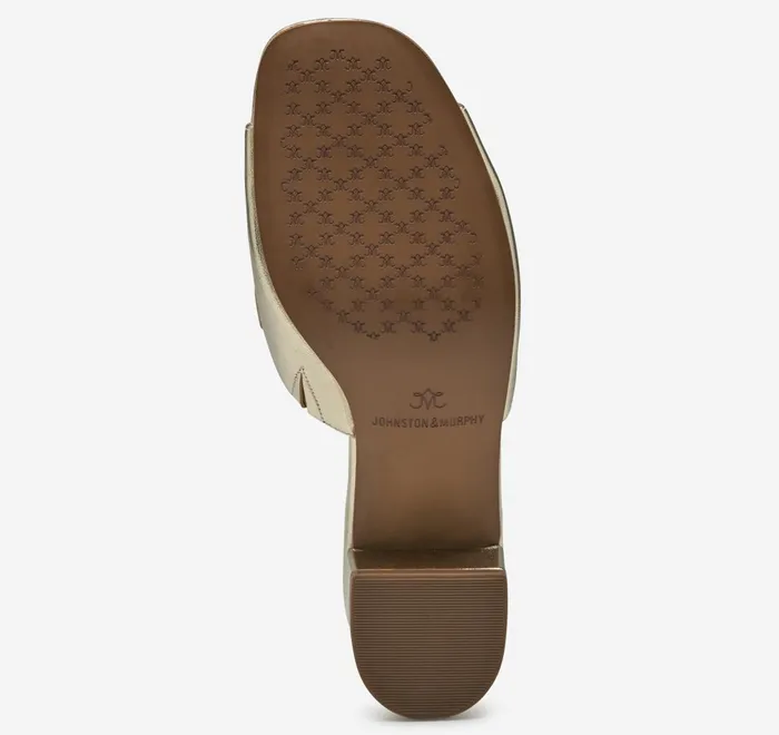 JohnstonandMurphy Heels and Platform Wedges Edith Bit Slide Gold Metallic Sheepskin 8211 Women JohnstonandMurphy Heels and Platform Wedges Edith Bit Slide Gold Metallic Sheepskin 8211 Women