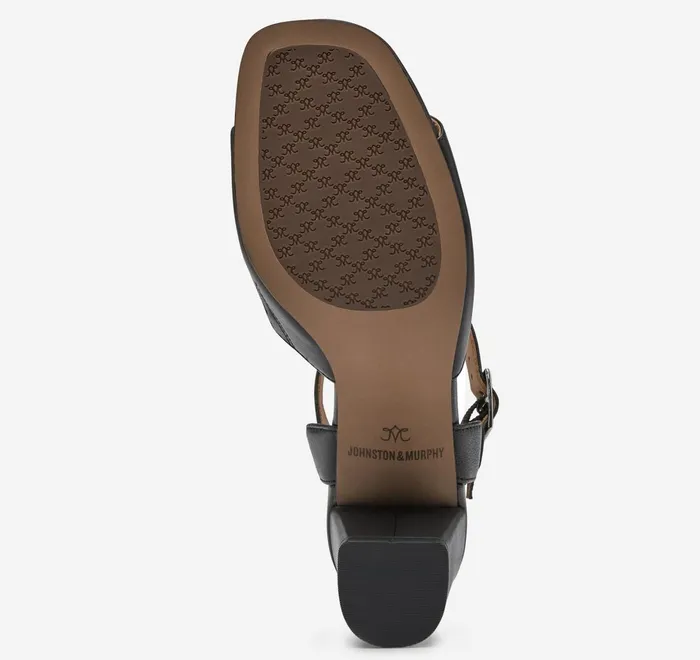 JohnstonandMurphy Heels and Platform Wedges Evelyn AnkleStrap Sandal Black Glove Leather 8211 Women JohnstonandMurphy Heels and Platform Wedges Evelyn AnkleStrap Sandal Black Glove Leather 8211 Women