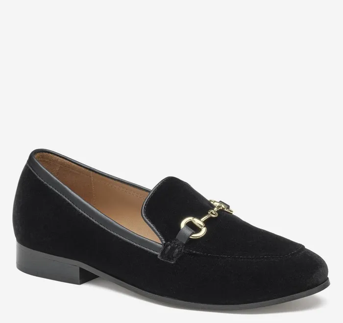 JohnstonandMurphy Mules and Loafers Ali Bit Loafer Black Velvet 8211 Women