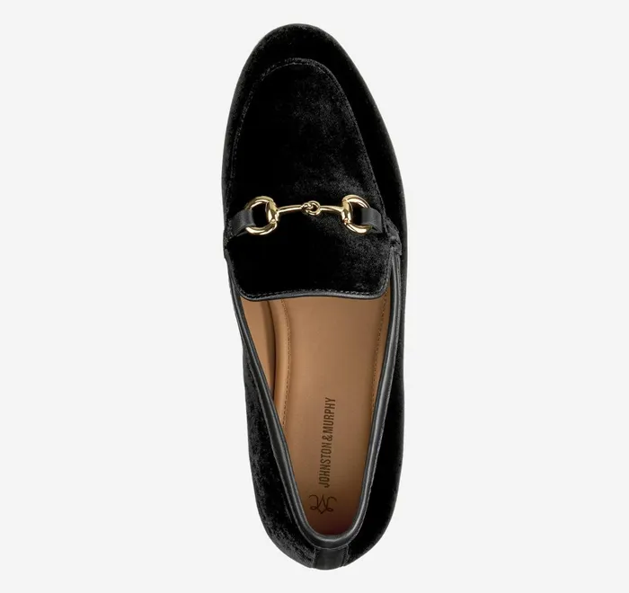 JohnstonandMurphy Mules and Loafers Ali Bit Loafer Black Velvet 8211 Women JohnstonandMurphy Mules and Loafers Ali Bit Loafer Black Velvet 8211 Women