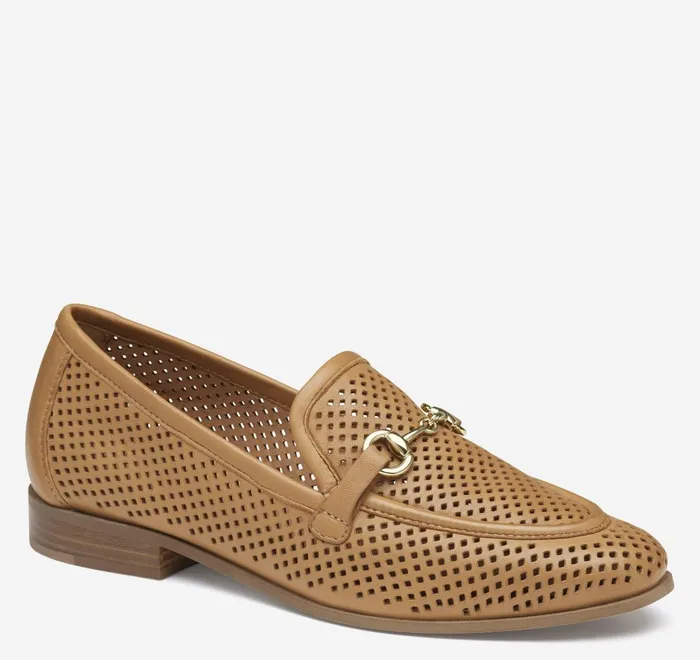 JohnstonandMurphy Mules and Loafers Ali Perfed Bit Loafer Tan Glove Leather 8211 Women JohnstonandMurphy Mules and Loafers Ali Perfed Bit Loafer Tan Glove Leather 8211 Women