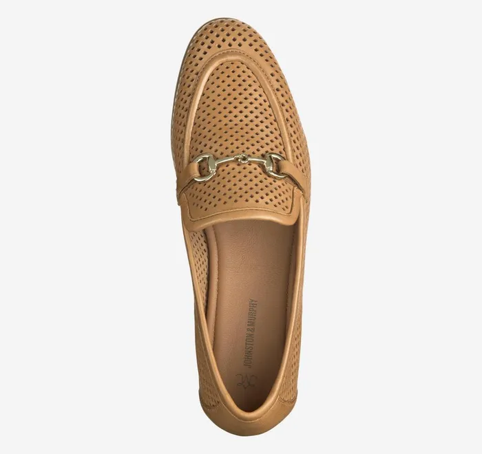 JohnstonandMurphy Mules and Loafers Ali Perfed Bit Loafer Tan Glove Leather 8211 Women JohnstonandMurphy Mules and Loafers Ali Perfed Bit Loafer Tan Glove Leather 8211 Women