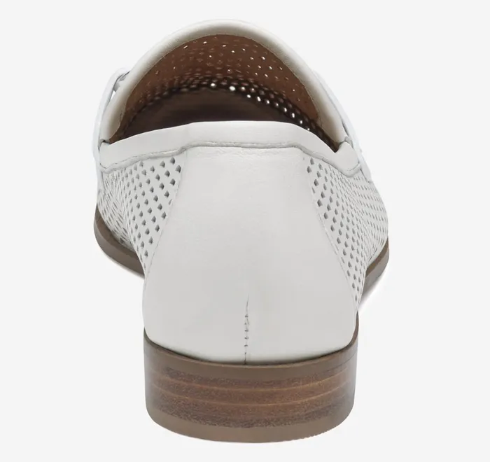 JohnstonandMurphy Mules and Loafers Ali Perfed Bit Loafer White Glove Leather 8211 Women JohnstonandMurphy Mules and Loafers Ali Perfed Bit Loafer White Glove Leather 8211 Women