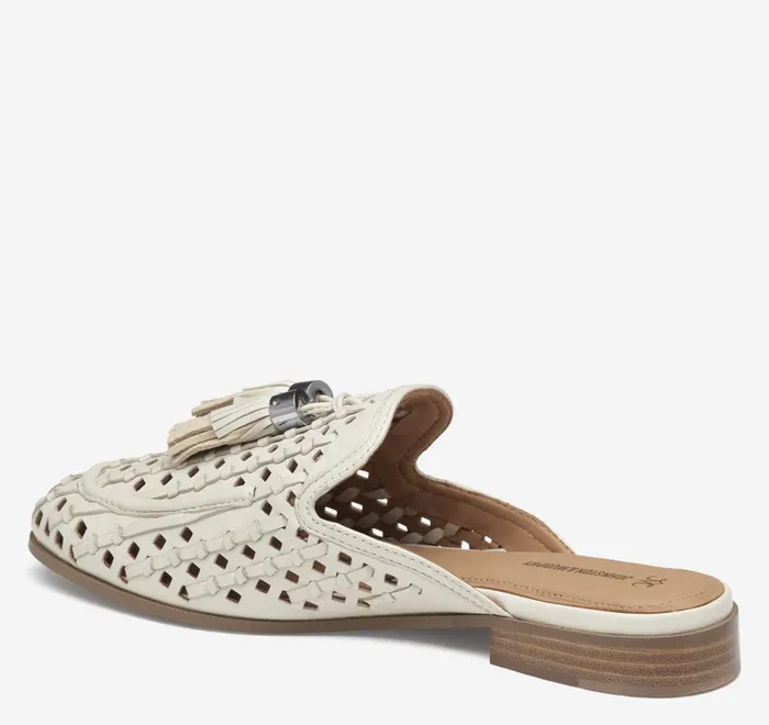 JohnstonandMurphy Mules and Loafers Ali Woven Tassel Mule Bone Glove Leather 8211 Women JohnstonandMurphy Mules and Loafers Ali Woven Tassel Mule Bone Glove Leather 8211 Women