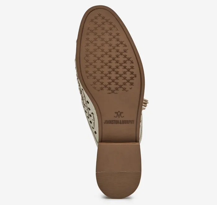 JohnstonandMurphy Mules and Loafers Ali Woven Tassel Mule Bone Glove Leather 8211 Women JohnstonandMurphy Mules and Loafers Ali Woven Tassel Mule Bone Glove Leather 8211 Women