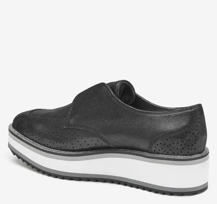 JohnstonandMurphy Mules and Loafers Gracelyn Gore Oxford Black Metallic Kid Suede 8211 Women JohnstonandMurphy Mules and Loafers Gracelyn Gore Oxford Black Metallic Kid Suede 8211 Women
