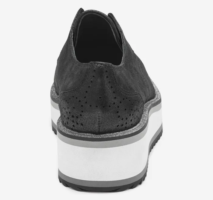 JohnstonandMurphy Mules and Loafers Gracelyn Gore Oxford Black Metallic Kid Suede 8211 Women JohnstonandMurphy Mules and Loafers Gracelyn Gore Oxford Black Metallic Kid Suede 8211 Women