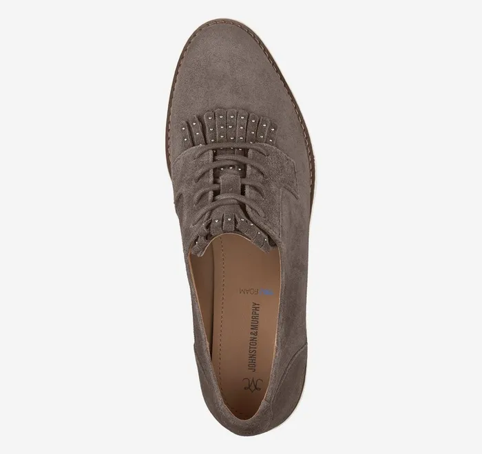 JohnstonandMurphy Mules and Loafers Mitzi Kiltie Oxford Dark Gray Suede 8211 Women JohnstonandMurphy Mules and Loafers Mitzi Kiltie Oxford Dark Gray Suede 8211 Women