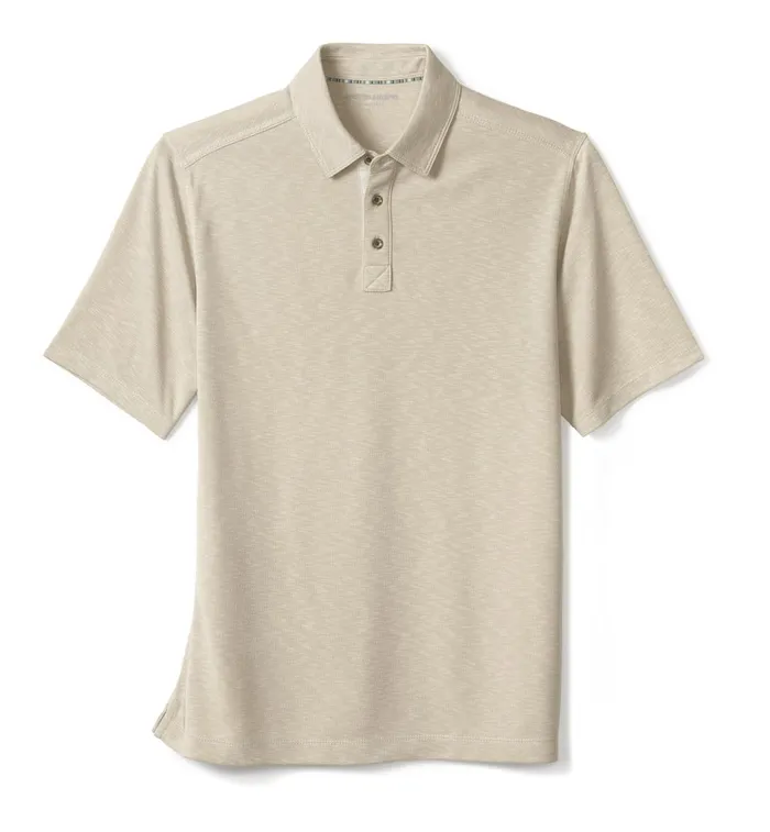 JohnstonandMurphy Polos and Tees Vintage Slub Polo Stone 8211 Men JohnstonandMurphy Polos and Tees Vintage Slub Polo Stone 8211 Men