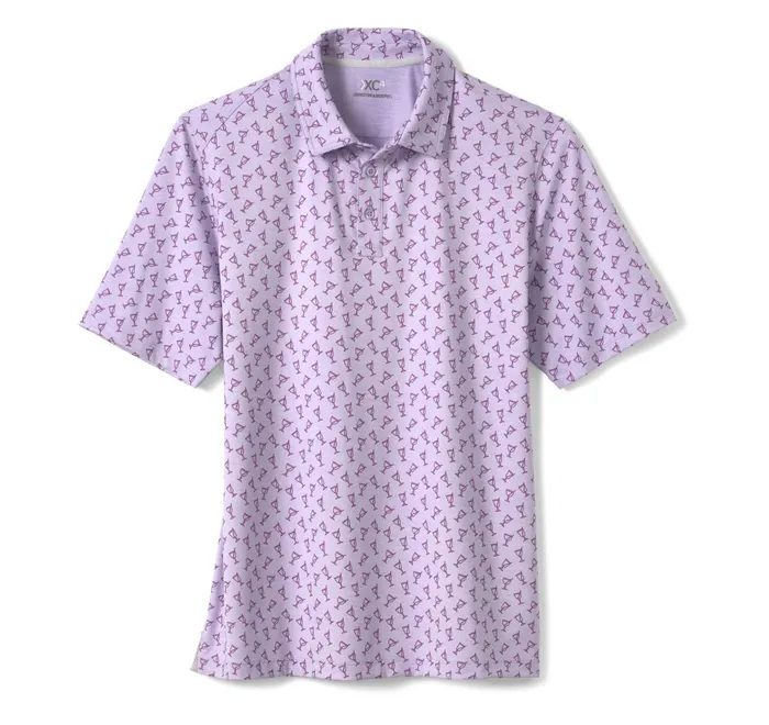 JohnstonandMurphy Polos and Tees Xc4 Performance Polo Lavender Tonal Cocktail 8211 Men JohnstonandMurphy Polos and Tees Xc4 Performance Polo Lavender Tonal Cocktail 8211 Men