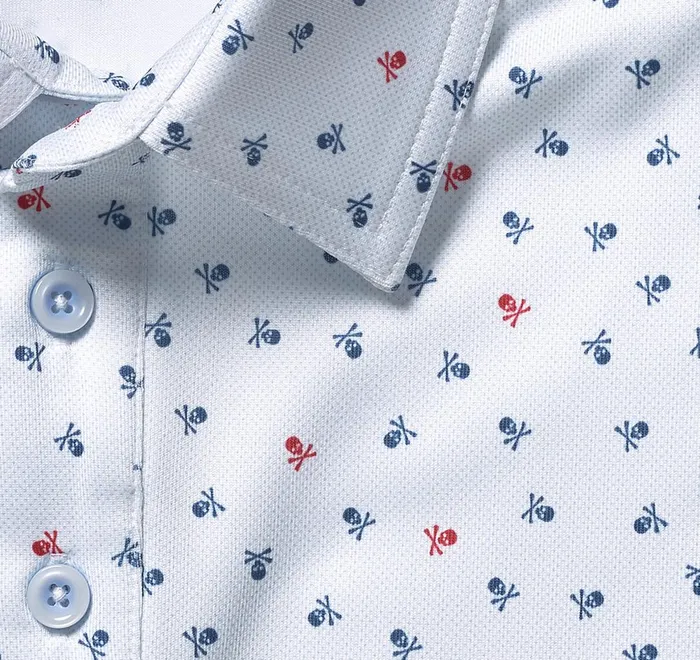 JohnstonandMurphy Polos and Tees Xc4 Performance Polo Light Blue Skull 8211 Men JohnstonandMurphy Polos and Tees Xc4 Performance Polo Light Blue Skull 8211 Men