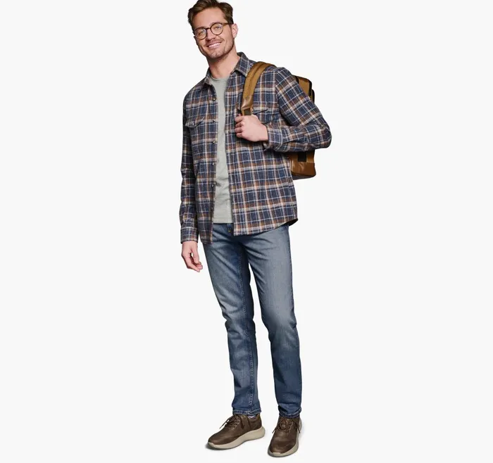 JohnstonandMurphy Shirts Brushed ButtonFront Knit Navy Open Grid Plaid 8211 Men JohnstonandMurphy Shirts Brushed ButtonFront Knit Navy Open Grid Plaid 8211 Men