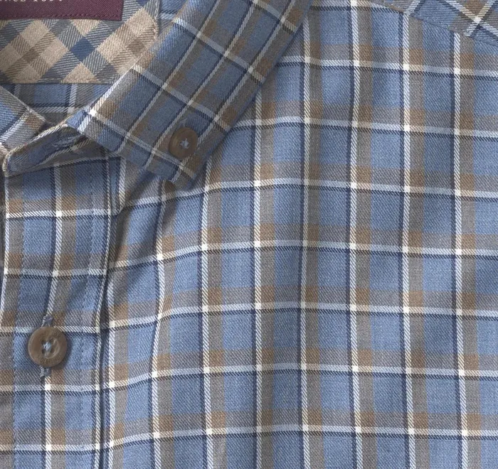 JohnstonandMurphy Shirts Heathered Shirt Blue Melange Outlined Grid 8211 Men JohnstonandMurphy Shirts Heathered Shirt Blue Melange Outlined Grid 8211 Men