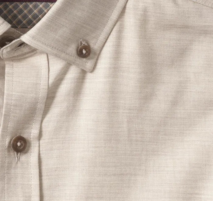 JohnstonandMurphy Shirts Heathered Shirt Tan Melange Twill 8211 Men JohnstonandMurphy Shirts Heathered Shirt Tan Melange Twill 8211 Men