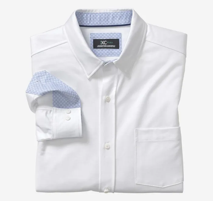 JohnstonandMurphy Shirts Xc Flex Stretch LongSleeve Shirt White Solid 8211 Men JohnstonandMurphy Shirts Xc Flex Stretch LongSleeve Shirt White Solid 8211 Men