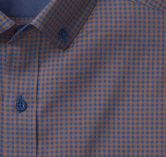 JohnstonandMurphy Shirts Xc4 LongSleeve StretchWoven Shirt Brownnavy Gingham 8211 Men JohnstonandMurphy Shirts Xc4 LongSleeve StretchWoven Shirt Brownnavy Gingham 8211 Men