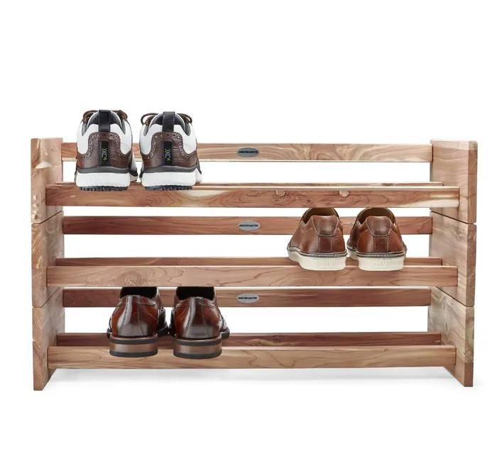 JohnstonandMurphy Shoe Care and Accessories Stacking Shoe Rack Cedar 8211 Men