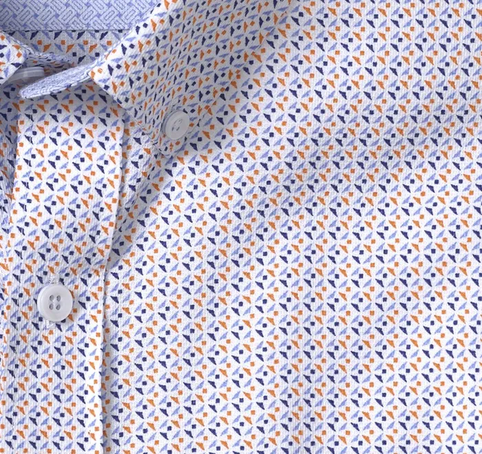 JohnstonandMurphy ShortSleeve Shirts Textured Cotton ShortSleeve Shirt Orange Triangle Dot 8211 Men JohnstonandMurphy ShortSleeve Shirts Textured Cotton ShortSleeve Shirt Orange Triangle Dot 8211 Men