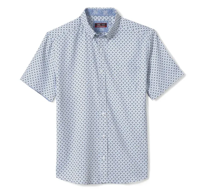 JohnstonandMurphy ShortSleeve Shirts Xc4 ShortSleeve Stretch Woven Shirt Navyblue Circle Cross 8211 Men JohnstonandMurphy ShortSleeve Shirts Xc4 ShortSleeve Stretch Woven Shirt Navyblue Circle Cross 8211 Men