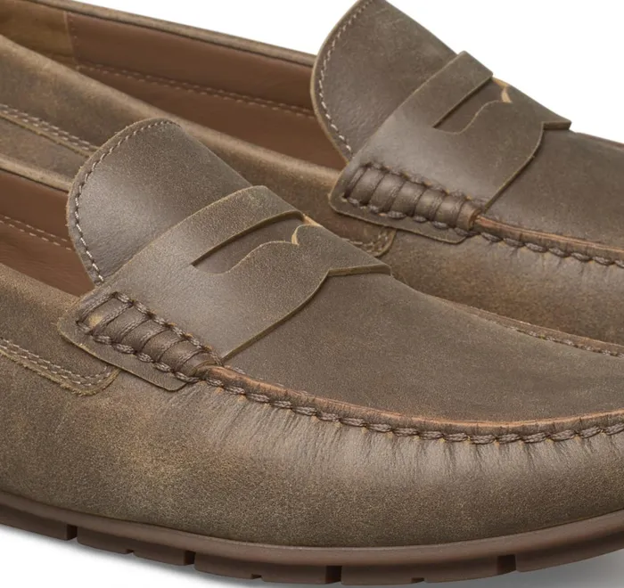 JohnstonandMurphy SlipOns and Loafers Baldwin Driver Penny Loafer Brown American Full Grain 8211 Men JohnstonandMurphy SlipOns and Loafers Baldwin Driver Penny Loafer Brown American Full Grain 8211 Men
