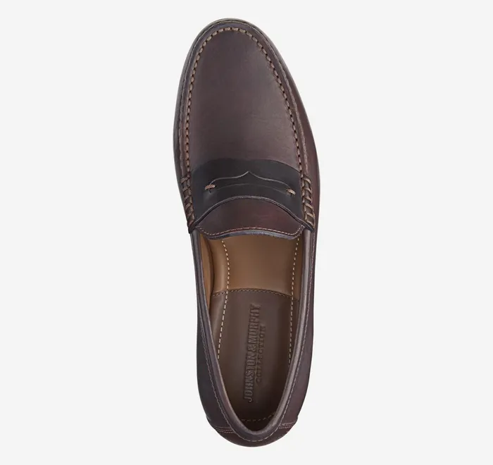 JohnstonandMurphy SlipOns and Loafers Baldwin Penny Loafer Dark Brown English Full Grain 8211 Men JohnstonandMurphy SlipOns and Loafers Baldwin Penny Loafer Dark Brown English Full Grain 8211 Men