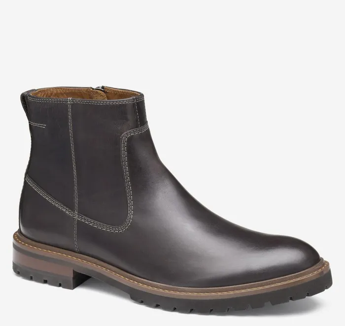 JohnstonandMurphy SlipOns and Loafers Barrett Zip Boot Charcoal Full Grain 8211 Men JohnstonandMurphy SlipOns and Loafers Barrett Zip Boot Charcoal Full Grain 8211 Men
