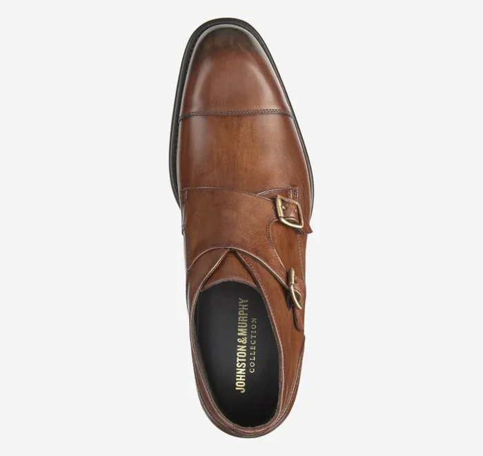 JohnstonandMurphy SlipOns and Loafers Ellsworth Double Buckle Boot Brown Handstained Calfskin 8211 Men JohnstonandMurphy SlipOns and Loafers Ellsworth Double Buckle Boot Brown Handstained Calfskin 8211 Men