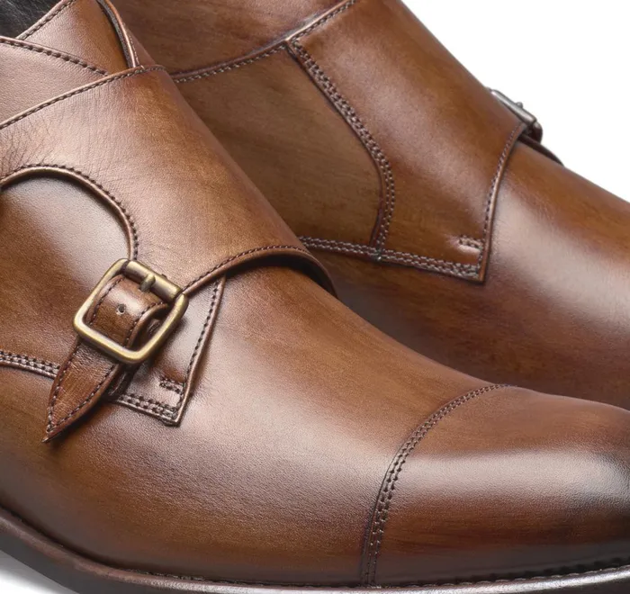 JohnstonandMurphy SlipOns and Loafers Ellsworth Double Buckle Boot Brown Handstained Calfskin 8211 Men JohnstonandMurphy SlipOns and Loafers Ellsworth Double Buckle Boot Brown Handstained Calfskin 8211 Men