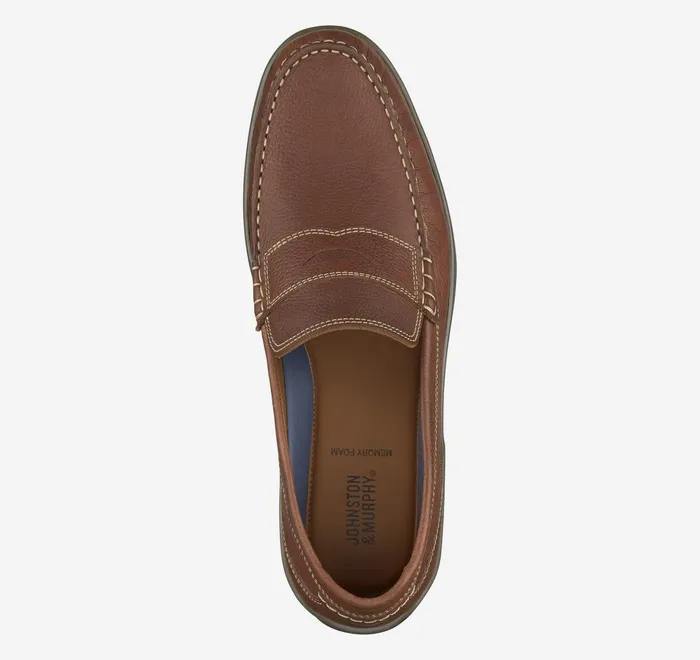 JohnstonandMurphy SlipOns and Loafers Emmett Penny Loafer Dark Tan Full Grain 8211 Men JohnstonandMurphy SlipOns and Loafers Emmett Penny Loafer Dark Tan Full Grain 8211 Men