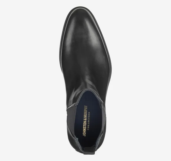 JohnstonandMurphy SlipOns and Loafers Flynch Chelsea Boot Black Italian Calfskin 8211 Men JohnstonandMurphy SlipOns and Loafers Flynch Chelsea Boot Black Italian Calfskin 8211 Men