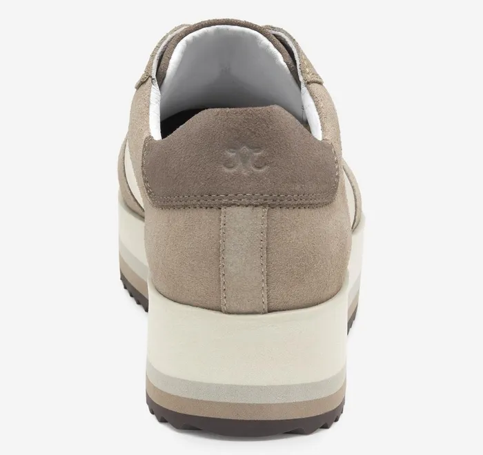 JohnstonandMurphy Sneakers Gracie Colorblock LaceUp Taupe Suedebone Calfskin 8211 Women JohnstonandMurphy Sneakers Gracie Colorblock LaceUp Taupe Suedebone Calfskin 8211 Women