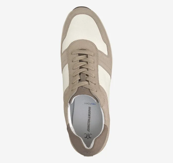 JohnstonandMurphy Sneakers Gracie Colorblock LaceUp Taupe Suedebone Calfskin 8211 Women JohnstonandMurphy Sneakers Gracie Colorblock LaceUp Taupe Suedebone Calfskin 8211 Women
