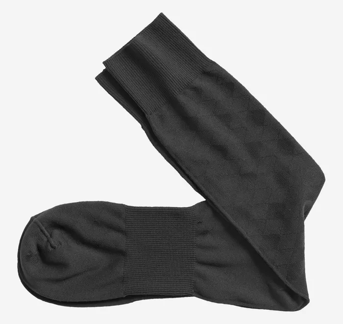 JohnstonandMurphy Socks Microfiber Tonal Argyle Socks Black 8211 Men