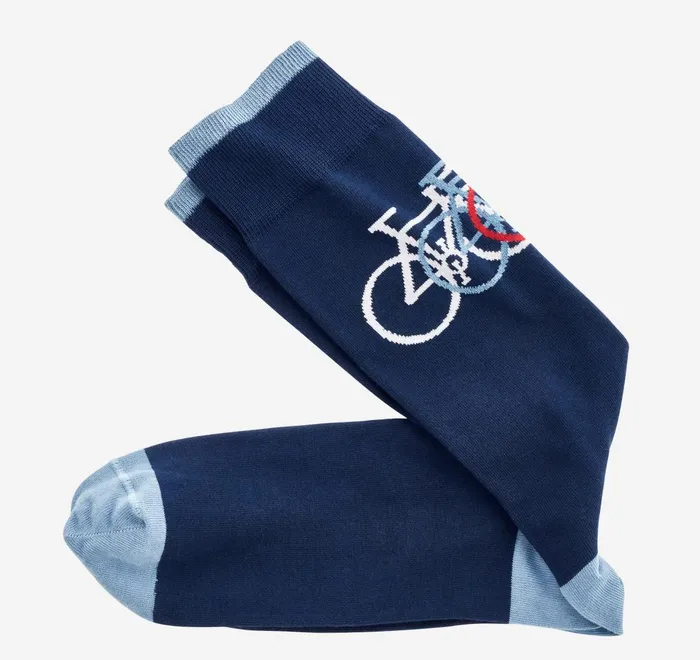 JohnstonandMurphy Socks Novelty Socks Navy Bicycle 8211 Men