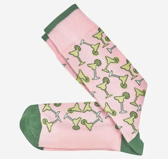 JohnstonandMurphy Socks Novelty Socks Pink Margarita 8211 Men