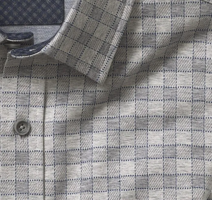 JohnstonandMurphy Sweaters and Knits ButtonFront Knits Light Gray Mini Gingham 8211 Men JohnstonandMurphy Sweaters and Knits ButtonFront Knits Light Gray Mini Gingham 8211 Men