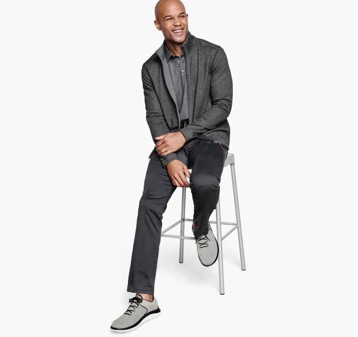 JohnstonandMurphy Sweaters and Knits Reversible FullZip Charcoalblack 8211 Men JohnstonandMurphy Sweaters and Knits Reversible FullZip Charcoalblack 8211 Men