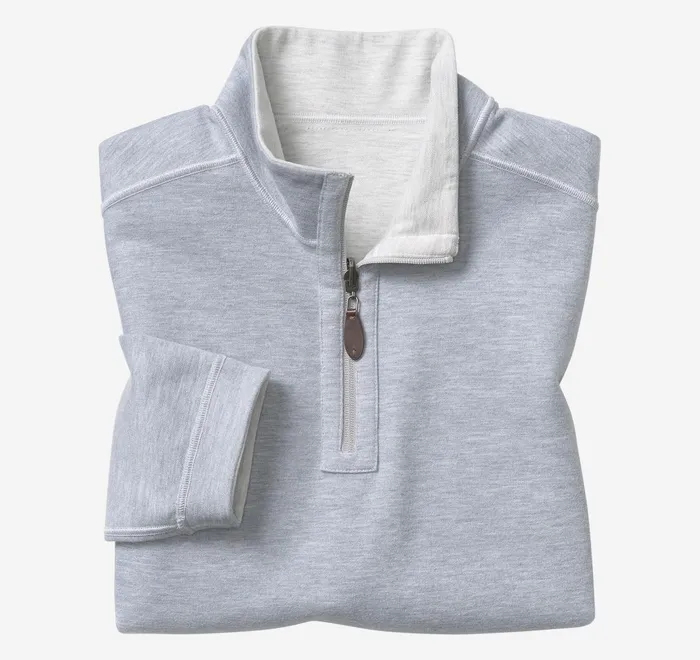 JohnstonandMurphy Sweaters and Knits Reversible Solid QuarterZip Whitestorm 8211 Men JohnstonandMurphy Sweaters and Knits Reversible Solid QuarterZip Whitestorm 8211 Men