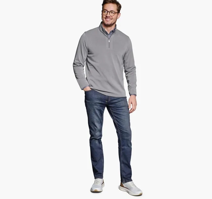 JohnstonandMurphy Sweaters and Knits Vintage Washed QuarterZip Grey 8211 Men JohnstonandMurphy Sweaters and Knits Vintage Washed QuarterZip Grey 8211 Men