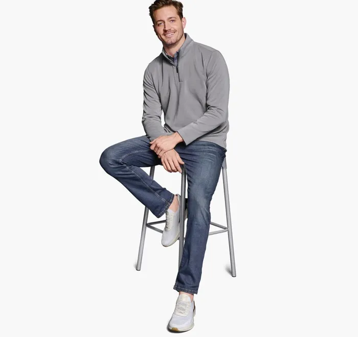 JohnstonandMurphy Sweaters and Knits Vintage Washed QuarterZip Grey 8211 Men JohnstonandMurphy Sweaters and Knits Vintage Washed QuarterZip Grey 8211 Men